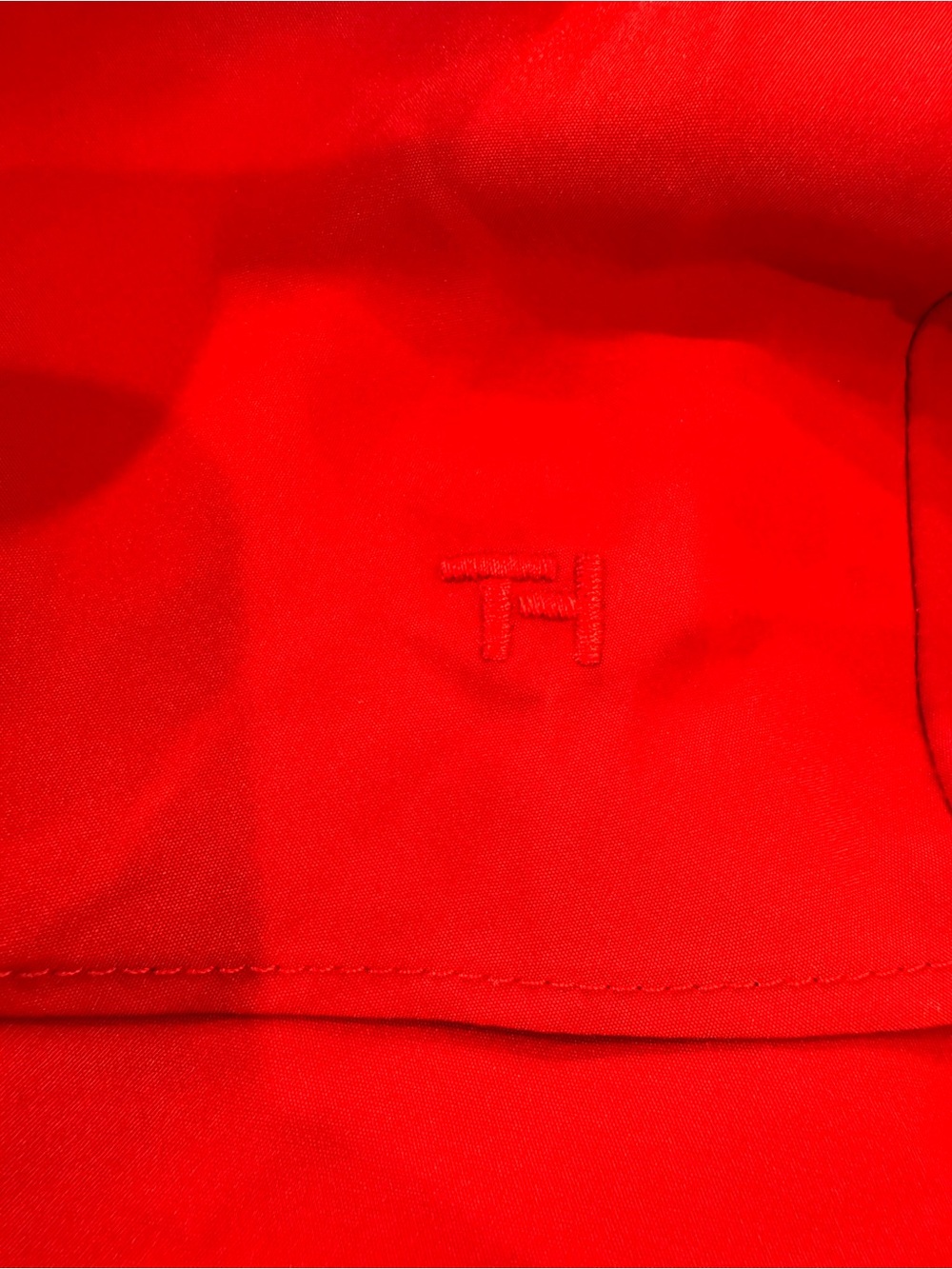 Tommy Hilfiger Red Slip Chemise with Striped Trim Size M Preppy Summer - Picture 8 of 8